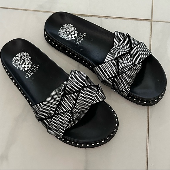 Vince Camuto Kevin Braid Embellished Slides - Picture 7 of 7